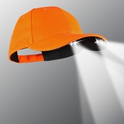 POWERCAP® 25|75 (4) LED Cap -  Blaze Orange with Black Trim/Structured PS4-178