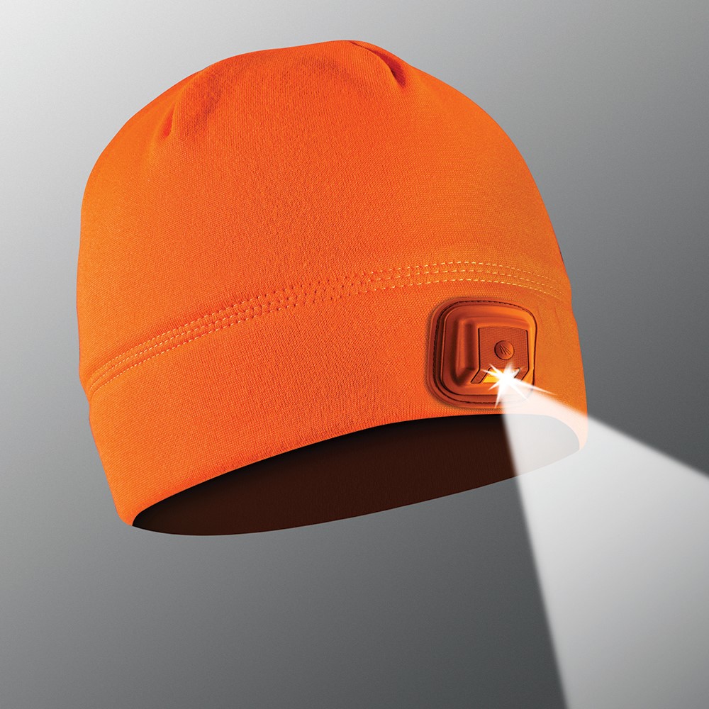 POWERCAP® 3.0 (1) LED Rechargeable HCL Beanie  - Blaze Orange HLBR-9541
