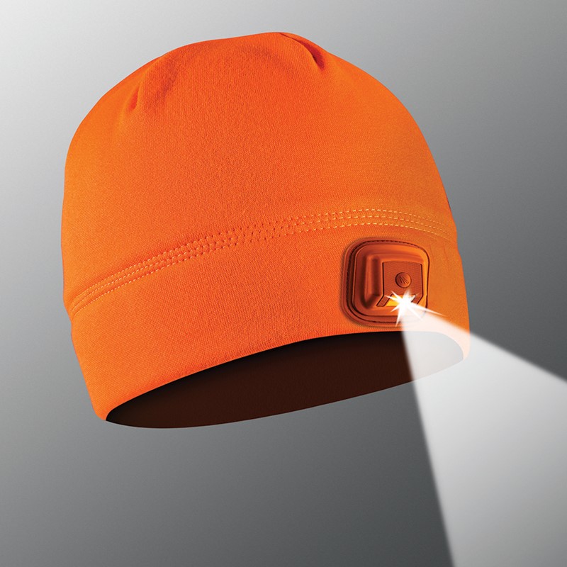 POWERCAP® 3.0 (1) LED Rechargeable HCL Beanie  - Blaze Orange HLBR-9541