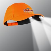 POWERCAP® 25|75 (4) LED Cap -  Blaze Orange with Black Trim/Structured PS4-178 View 2