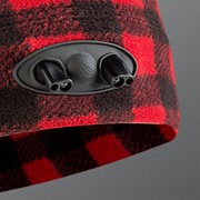 POWERCAP® 35|55 (4) LED Beanie - Red/Black Plaid CUBWB-7684 View 3
