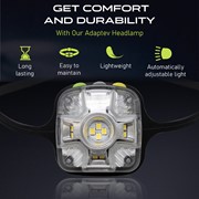 ADAPTEV™ Rechargeable Smart Headlamp, 550 Lumen RHA-0838 View 3