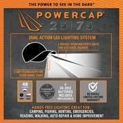 POWERCAP® 25|75 (4) LED Cap -  Blaze Orange with Black Trim/Structured PS4-178 View 4