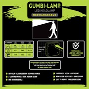 GUMBI-LAMP™ LED Headlamp - Translucent Strap/Red Lighting Unit RHB-9688 View 4