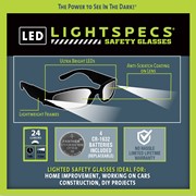 LIGHTSPECS® Lighted Safety Glasses - Black LSSG-5635-CAT View 4