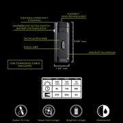 FLATEYE™ Unround Flashlight Rechargeable - 250 Lumen with USB Cable FR-8049 View 4